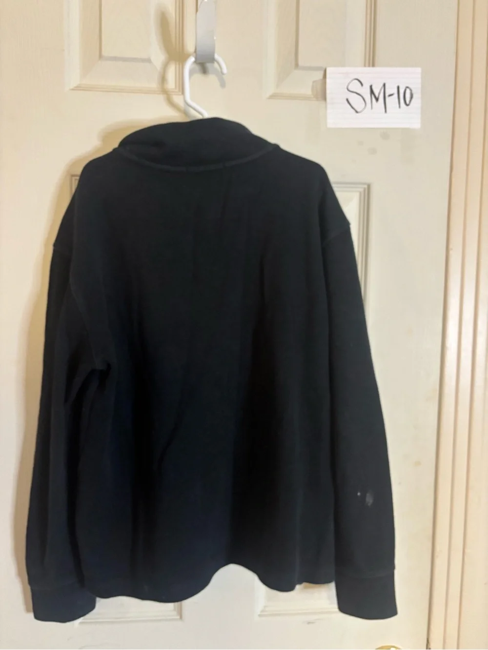 Ralph Lauren Black Half-Zip Sweater with Red Pony